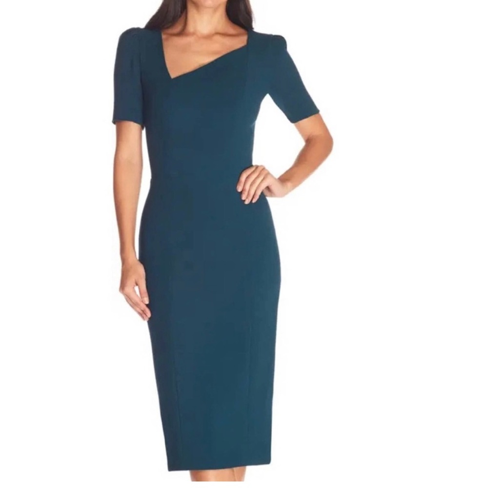 Dress the population Kate green midi dress xl nwt